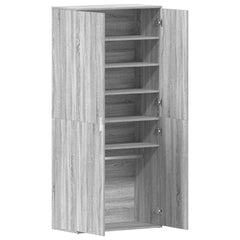 vidaXL Shoe Cabinet 80 x 39 x 178 cm Engineered Wood Grey Sonoma 5