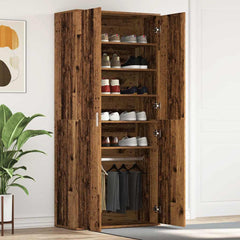 vidaXL Shoe Cabinet 80 x 39 x 178 cm Engineered Wood Old Wood 1