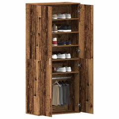 vidaXL Shoe Cabinet 80 x 39 x 178 cm Engineered Wood Old Wood 3