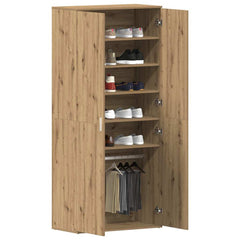 vidaXL Shoe Cabinet 80 x 39 x 178 cm Engineered Wood Artisan Oak 3