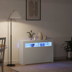 Sideboard 116 x 30 x 75 cm Engineered Wood White