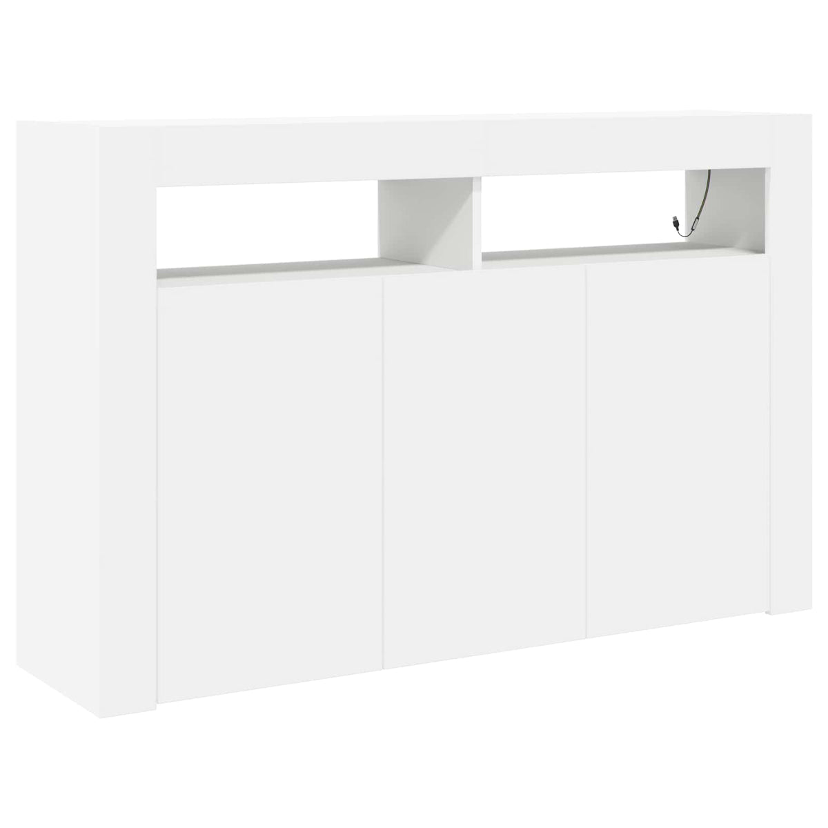 Sideboard 116 x 30 x 75 cm Engineered Wood White