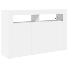 Sideboard 116 x 30 x 75 cm Engineered Wood White