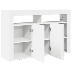 Sideboard 116 x 30 x 75 cm Engineered Wood White