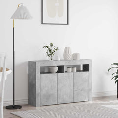 Sideboard 116 x 30 x 75 cm Engineered Wood Concrete grey