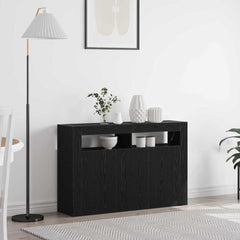 Sideboard 116 x 30 x 75 cm Engineered Wood Black oak