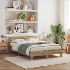 Bed Frame Engineered Wood Artisan Oak 150 x 200 cm