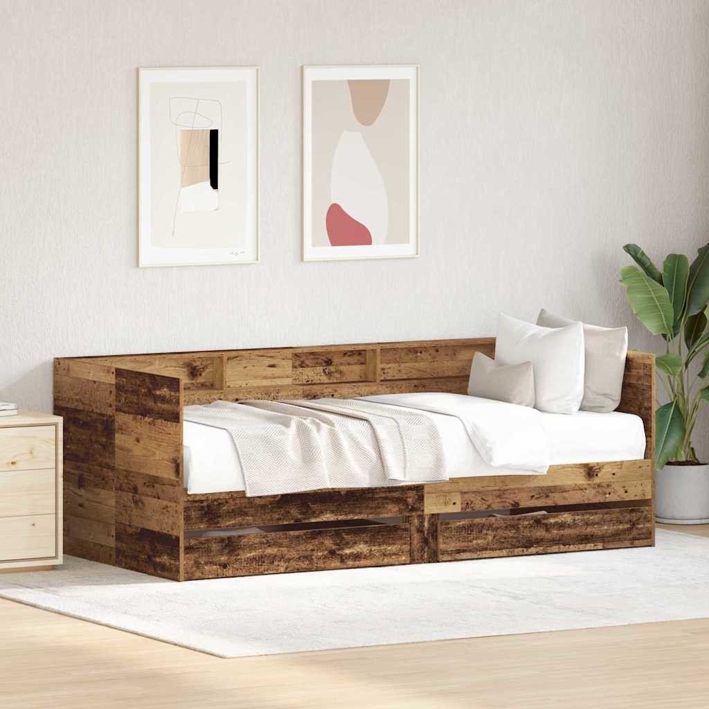 Daybed Drawers without Mattress Old wood