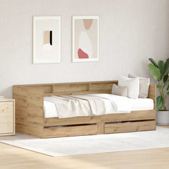 Daybed Drawers without Mattress Artisan oak