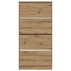 vidaXL Shoe Cabinet 80 x 21 x 163.5 cm Engineered Wood Artisan Oak 6