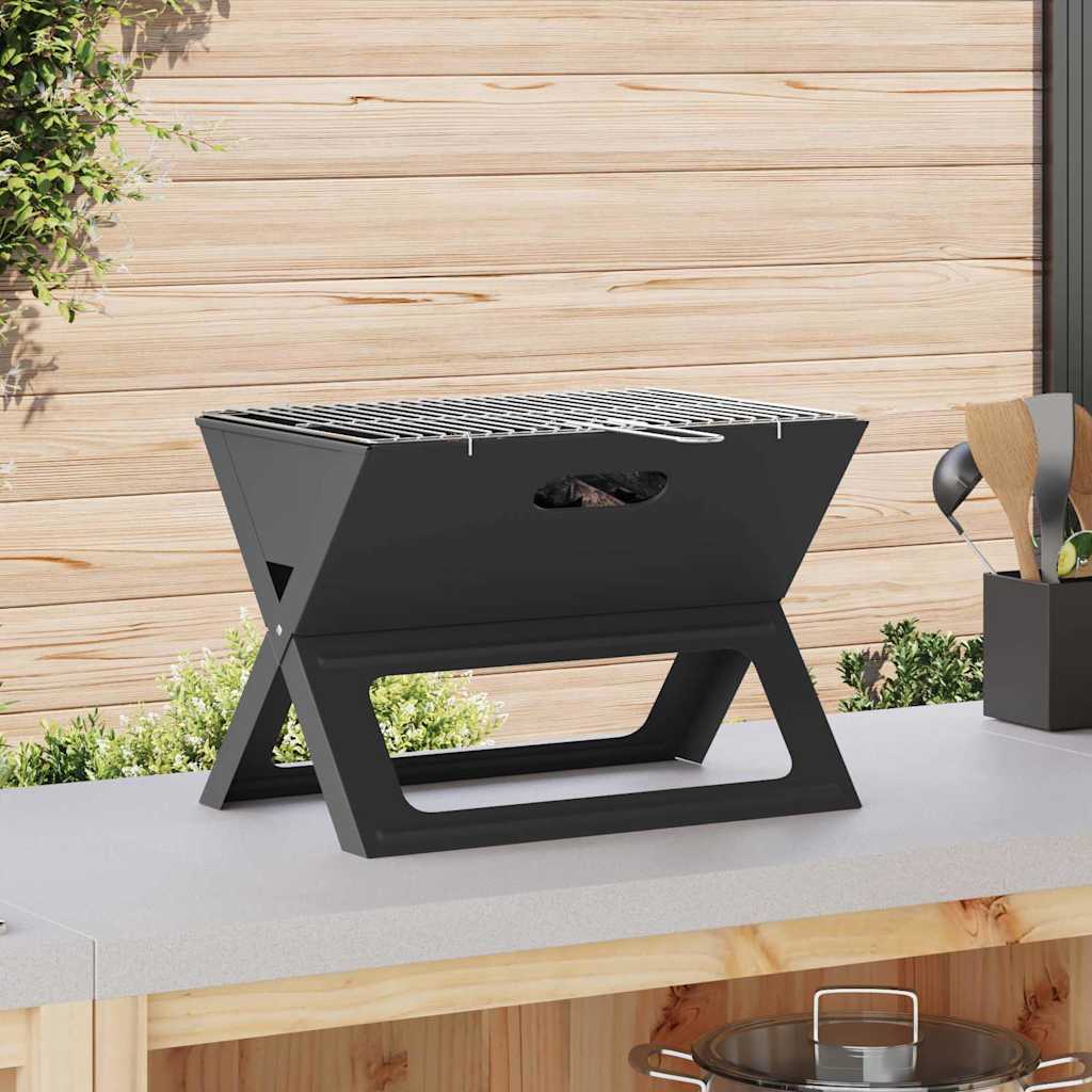 vidaXL Outdoor Grill 46 x 31 x 31 cm Steel Black 1