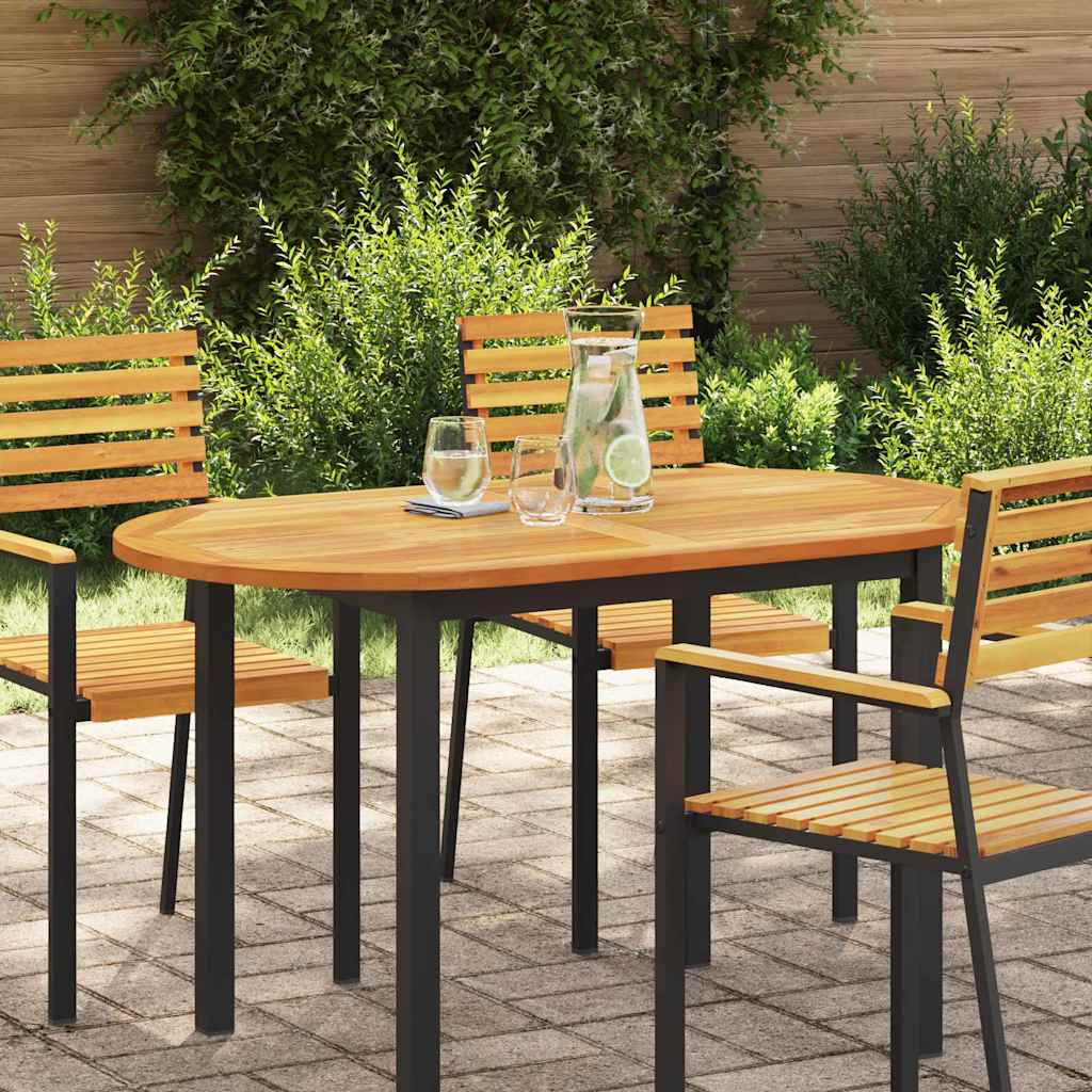 Table Top Oil Natural Solid Acacia Wood 120 cm 70 cm Oval