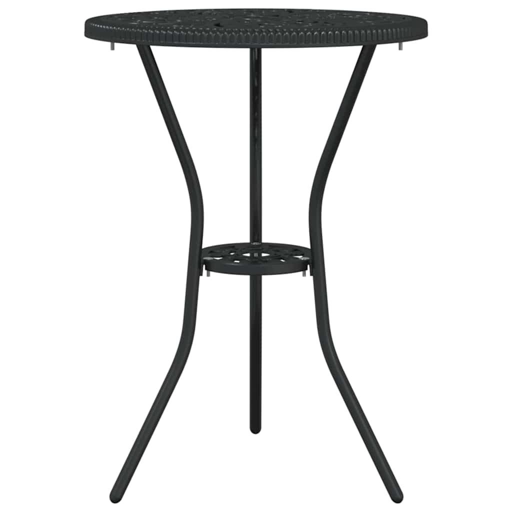 Garden Bistro Set 3 pcs Aluminium Black