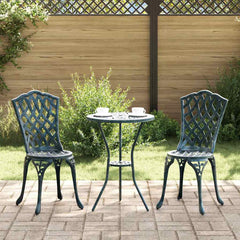 Garden Bistro Set 3 pcs Aluminium Green