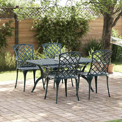 Garden Chairs Cast Aluminium Green 4