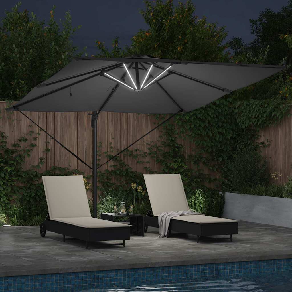 vidaXL Umbrella Antraciet 286 x 284 x 270 cm Aluminium and Polyester 4