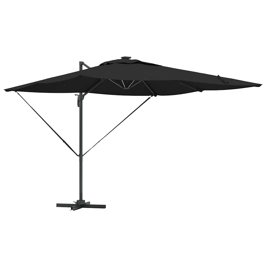 vidaXL Umbrella Black 286 x 284 x 270 cm Aluminium and Polyester 2