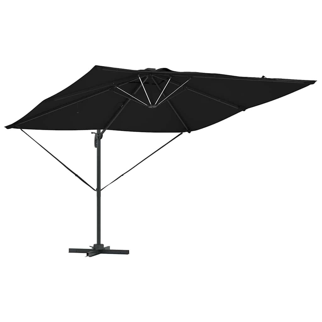 vidaXL Umbrella Black 286 x 284 x 270 cm Aluminium and Polyester 5