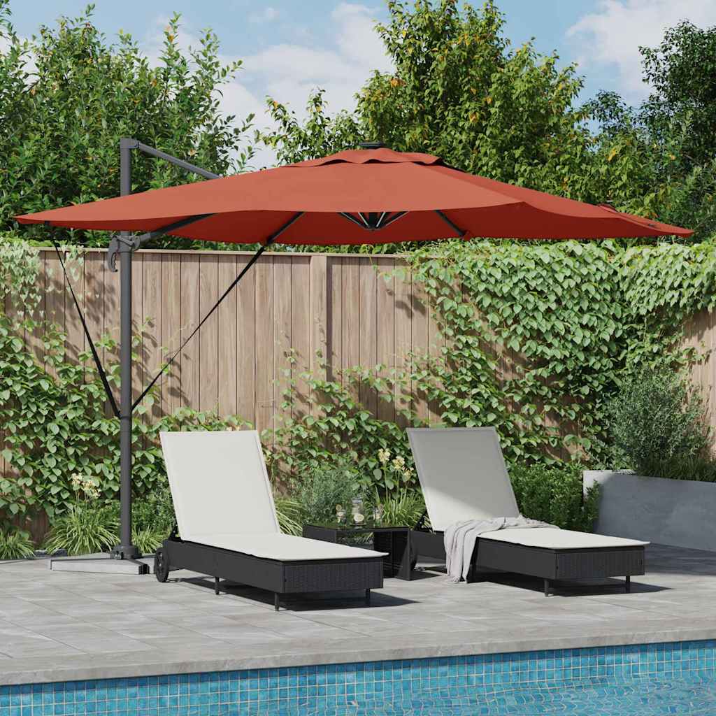 vidaXL Umbrella Terracotta 286 x 284 x 270 cm Aluminium and Polyester 1
