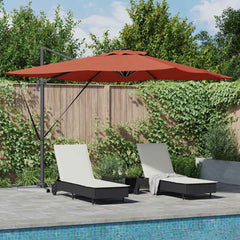 vidaXL Umbrella Terracotta 286 x 284 x 270 cm Aluminium and Polyester 1