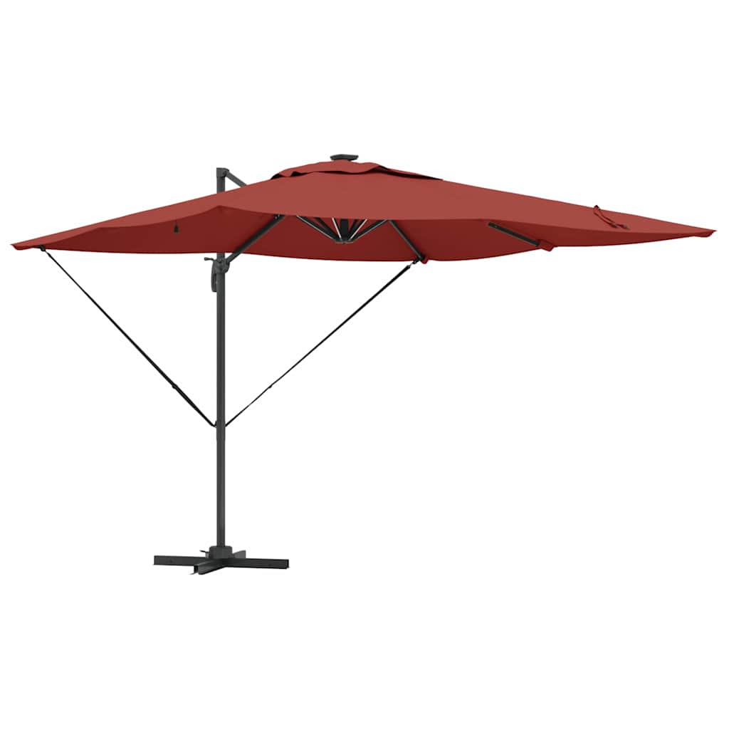 Umbrella 286 x 284 x 270 cm Aluminium and Polyester Terracotta