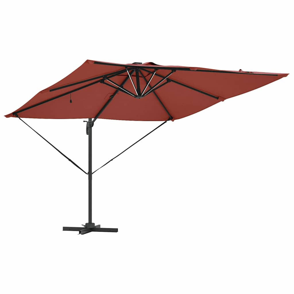 vidaXL Umbrella Terracotta 286 x 284 x 270 cm Aluminium and Polyester 5
