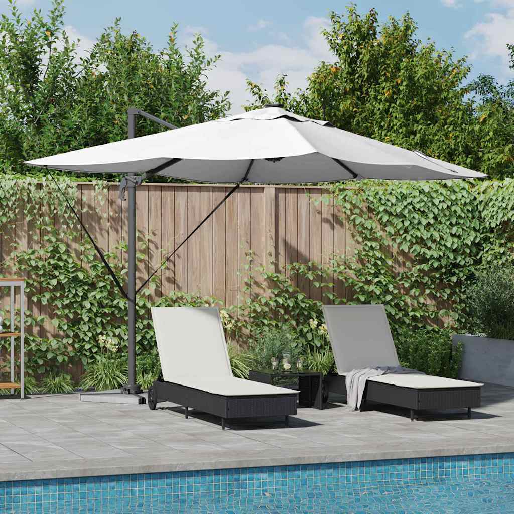 vidaXL Umbrella 352 x 251 x 265 cm Polyester and Aluminium Sand 1