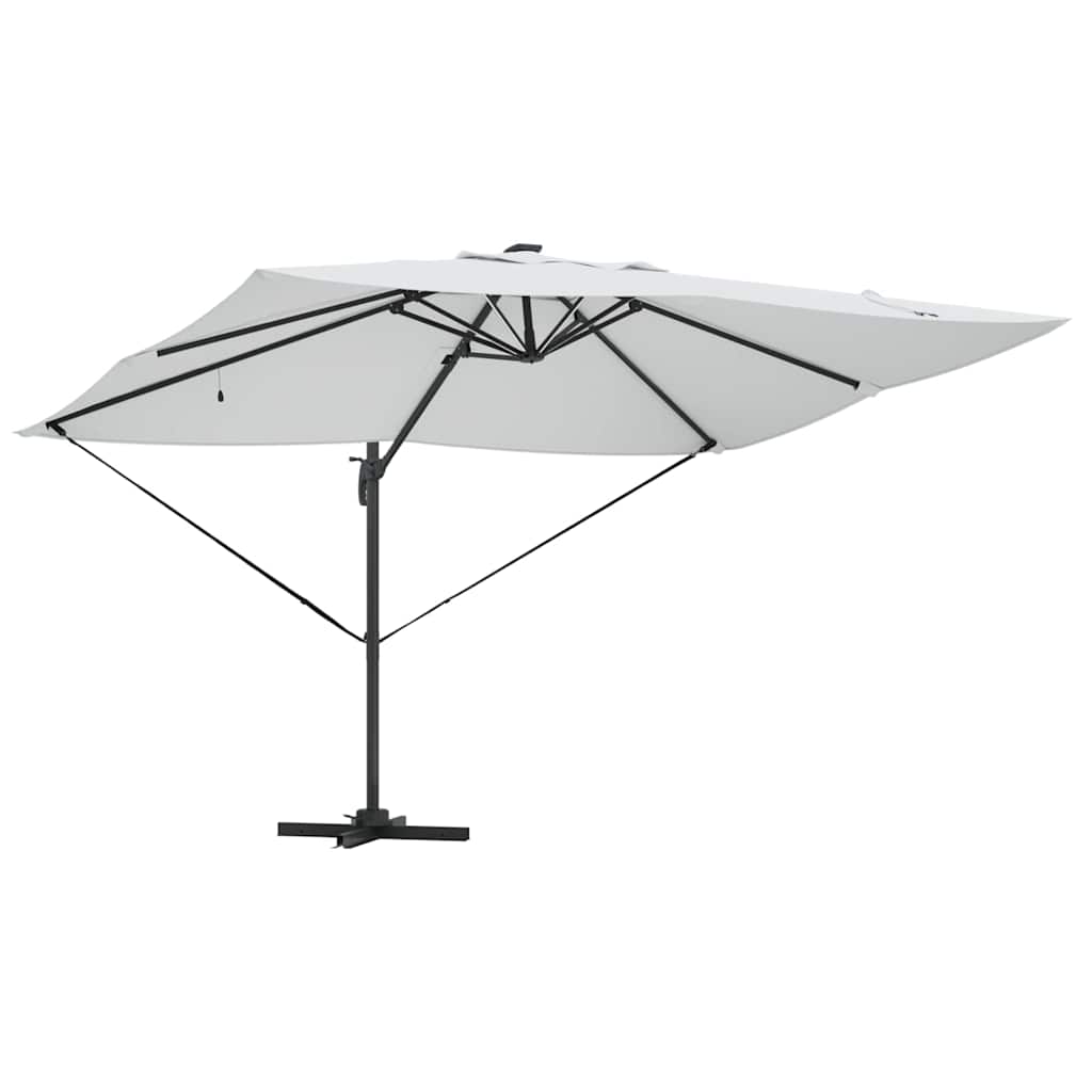 vidaXL Umbrella 352 x 251 x 265 cm Polyester and Aluminium Sand 5