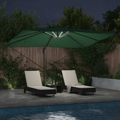 vidaXL Umbrella 352 x 251 x 265 cm Polyester and Aluminium Green 4
