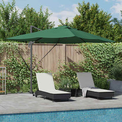 vidaXL Umbrella 352 x 251 x 265 cm Polyester and Aluminium Green 1