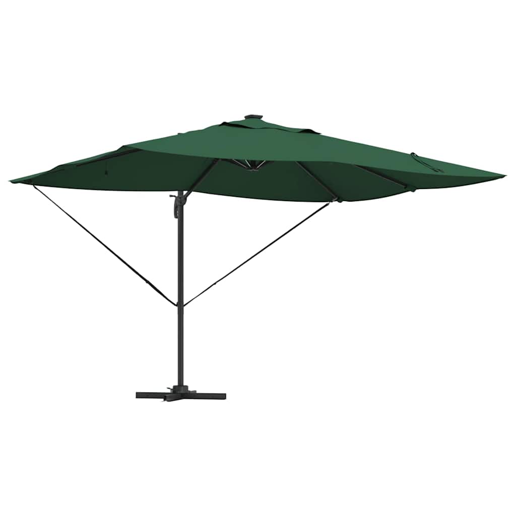 vidaXL Umbrella 352 x 251 x 265 cm Polyester and Aluminium Green 2