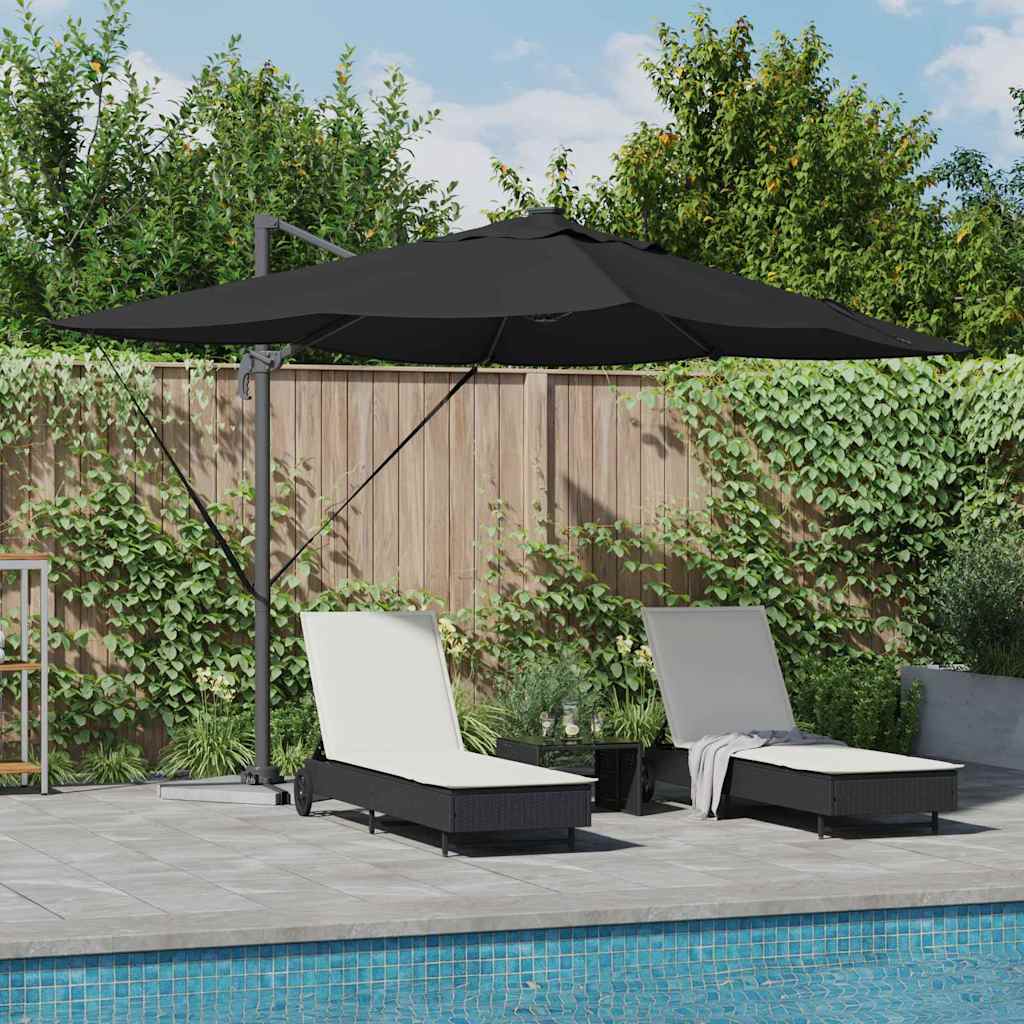 vidaXL Umbrella 352 x 251 x 265 cm Polyester and Aluminium Black 1