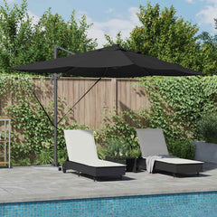 vidaXL Umbrella 352 x 251 x 265 cm Polyester and Aluminium Black 1