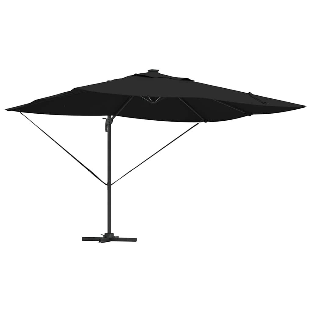 vidaXL Umbrella 352 x 251 x 265 cm Polyester and Aluminium Black 2