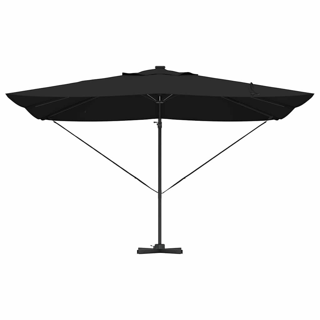 vidaXL Umbrella 352 x 251 x 265 cm Polyester and Aluminium Black 6