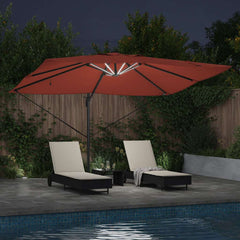 vidaXL Umbrella 352 x 251 x 265 cm Polyester and Aluminium Terracotta 4