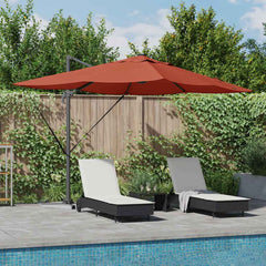 vidaXL Umbrella 352 x 251 x 265 cm Polyester and Aluminium Terracotta 1