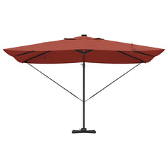 vidaXL Umbrella 352 x 251 x 265 cm Polyester and Aluminium Terracotta 6