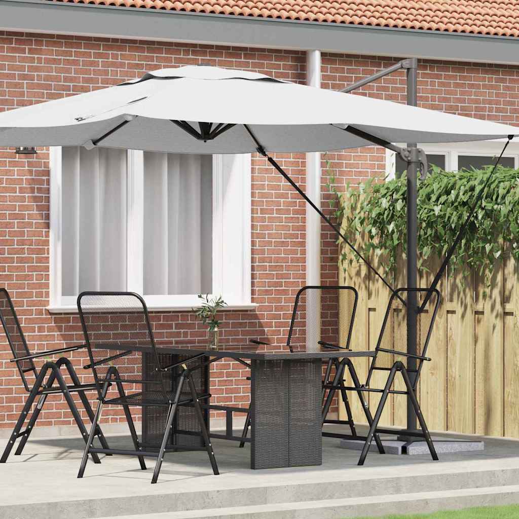 vidaXL Roma Parasol Beige 286 x 284 x 265 cm Aluminium and Polyester 1
