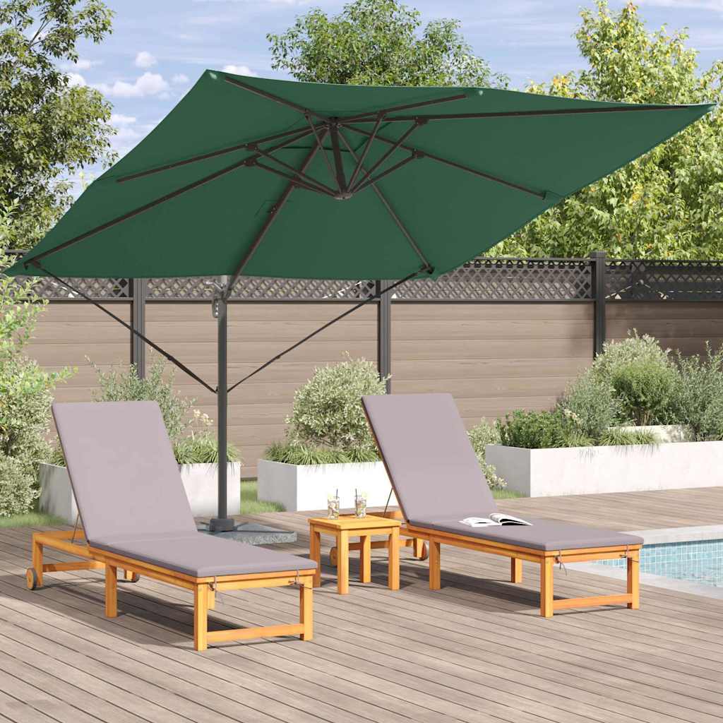 vidaXL Roma Parasol Green 286 x 284 x 265 cm Aluminium and Polyester 4