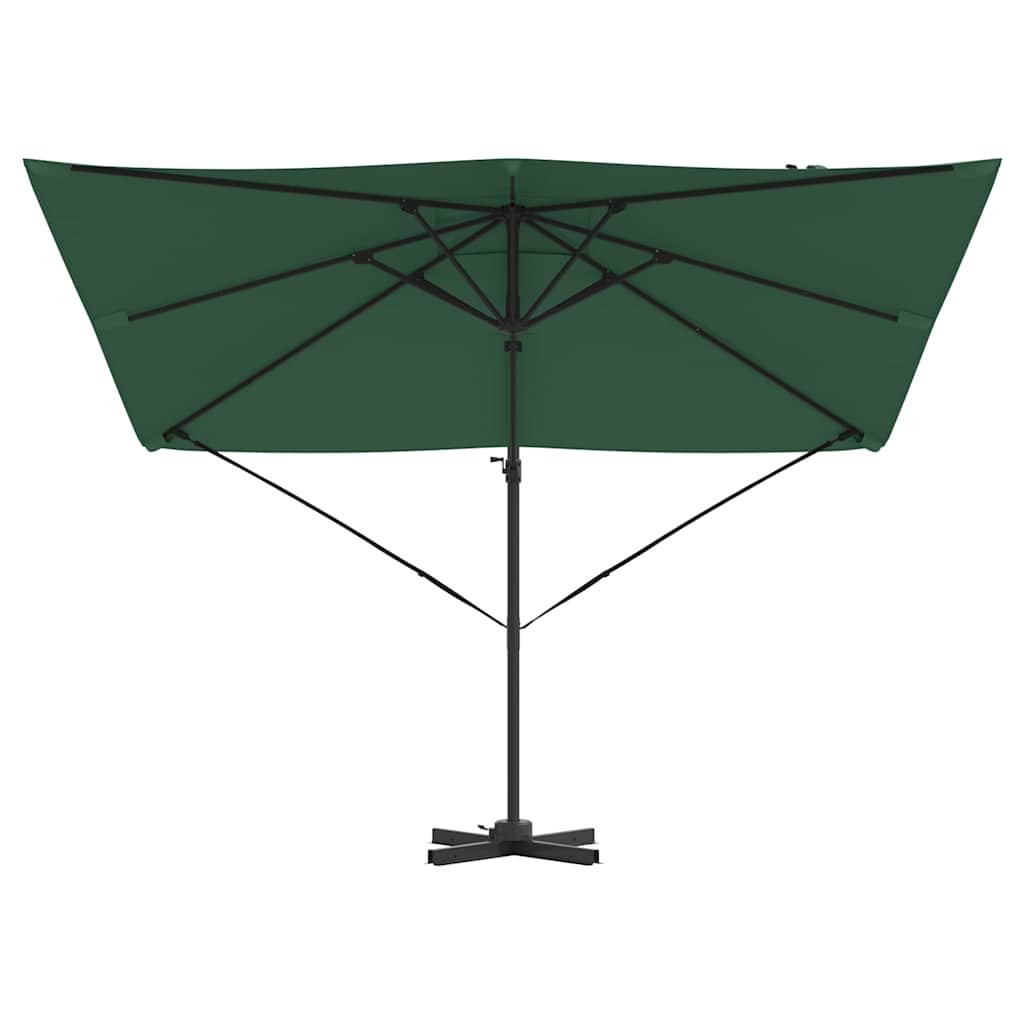 vidaXL Roma Parasol Green 286 x 284 x 265 cm Aluminium and Polyester 5