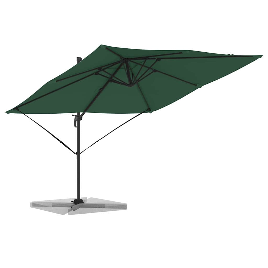 vidaXL Roma Parasol Green 286 x 284 x 265 cm Aluminium and Polyester 3