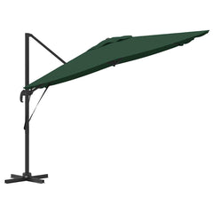 vidaXL Roma Parasol Green 286 x 284 x 265 cm Aluminium and Polyester 6