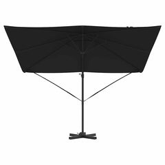 vidaXL Roma Parasol Black 286 x 284 x 265 cm Aluminium and Polyester 5