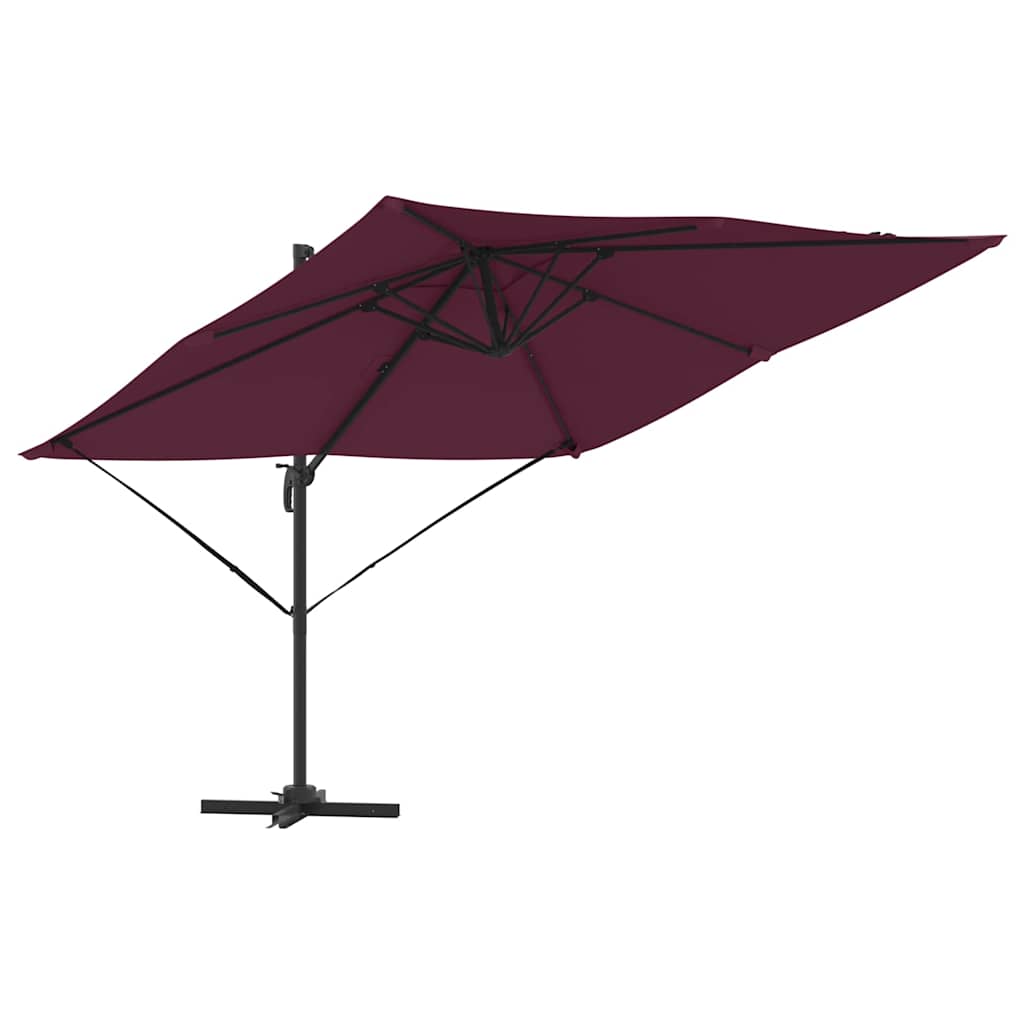 vidaXL Roma Parasol Red 286 x 284 x 265 cm Aluminium and Polyester 2