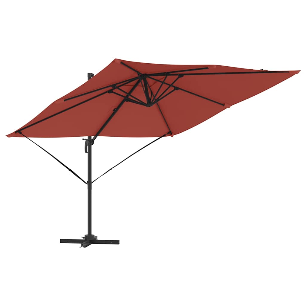 vidaXL Roma Parasol Red 286 x 284 x 265 cm Aluminium and Polyester 2