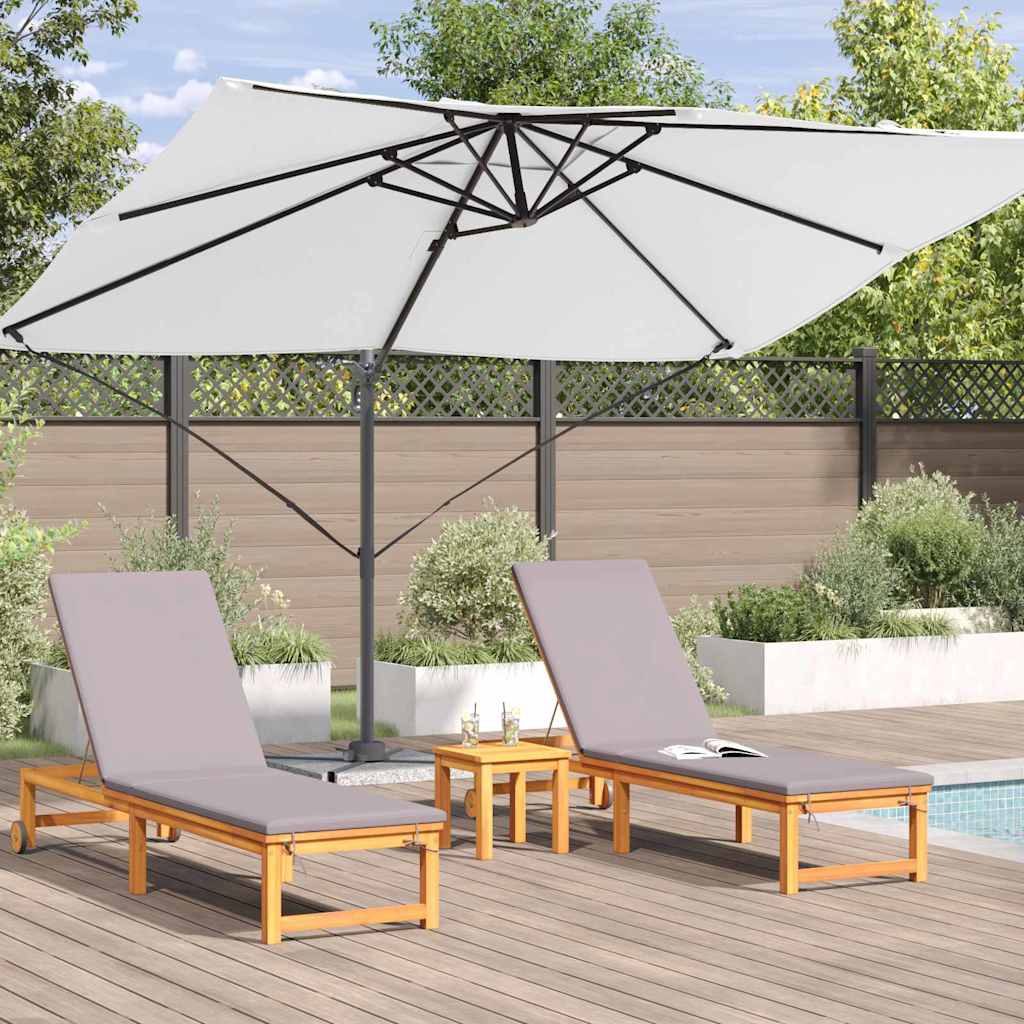 vidaXL Umbrella 351 x 250 x 260 cm Polyester and Aluminium Sand 4