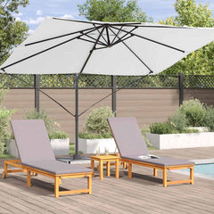 vidaXL Umbrella 351 x 250 x 260 cm Polyester and Aluminium Sand 4