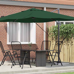 vidaXL Umbrella 351 x 250 x 260 cm Polyester and Aluminium Green 1