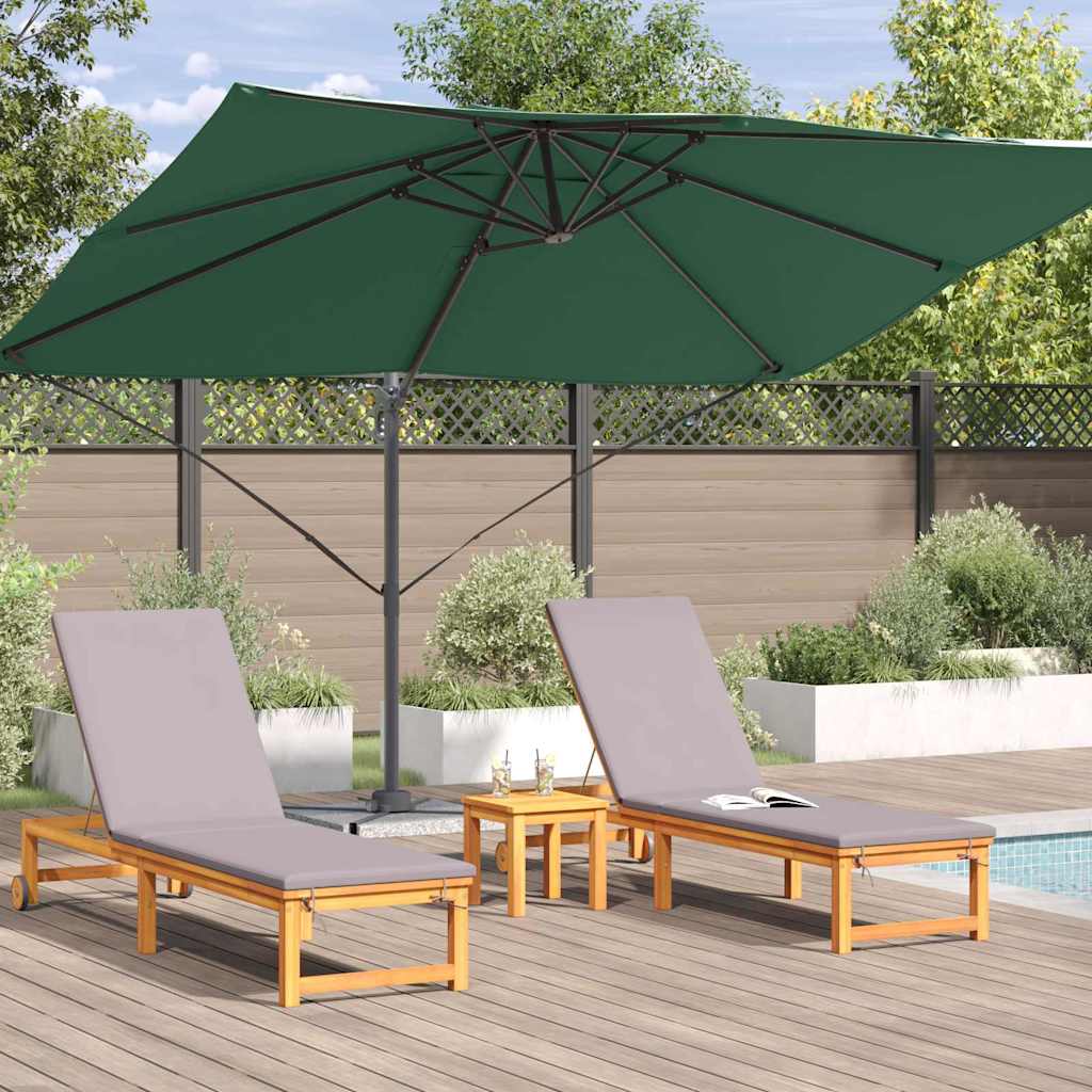 vidaXL Umbrella 351 x 250 x 260 cm Polyester and Aluminium Green 4